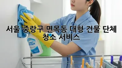 서울 중랑구 면목동 대형 건물 단체 청소 서비스