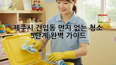 제주시 건입동 먼지 없는 청소: 5단계 완벽 가이드